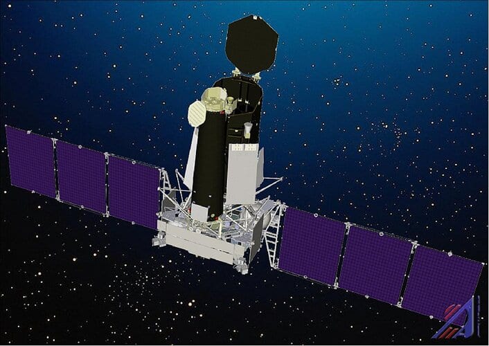 Illustration of the Spektr-RG spacecraft 